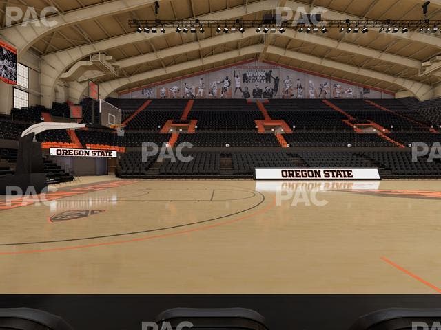 Gill Coliseum - Section Courtside Seat View
