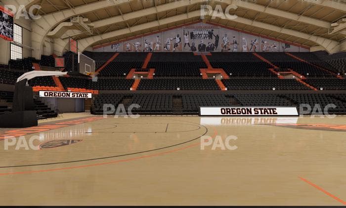 Gill Coliseum - Section Courtside Seat View
