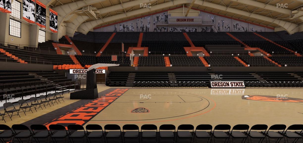 Gill Coliseum - Section D Seat View