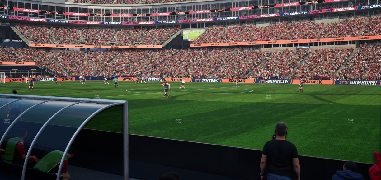 Gillette Stadium - Section 107 Seat View