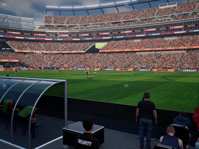 Gillette Stadium - Section 107 Seat View