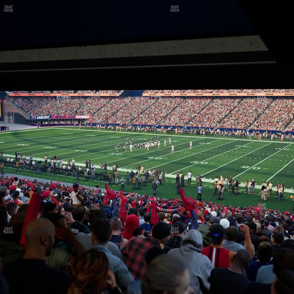 Gillette Stadium - Section 128 Seat View