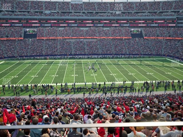 Gillette Stadium - Section Club 10 Seat View Gillette Stadium - Section Club 10 Seat View