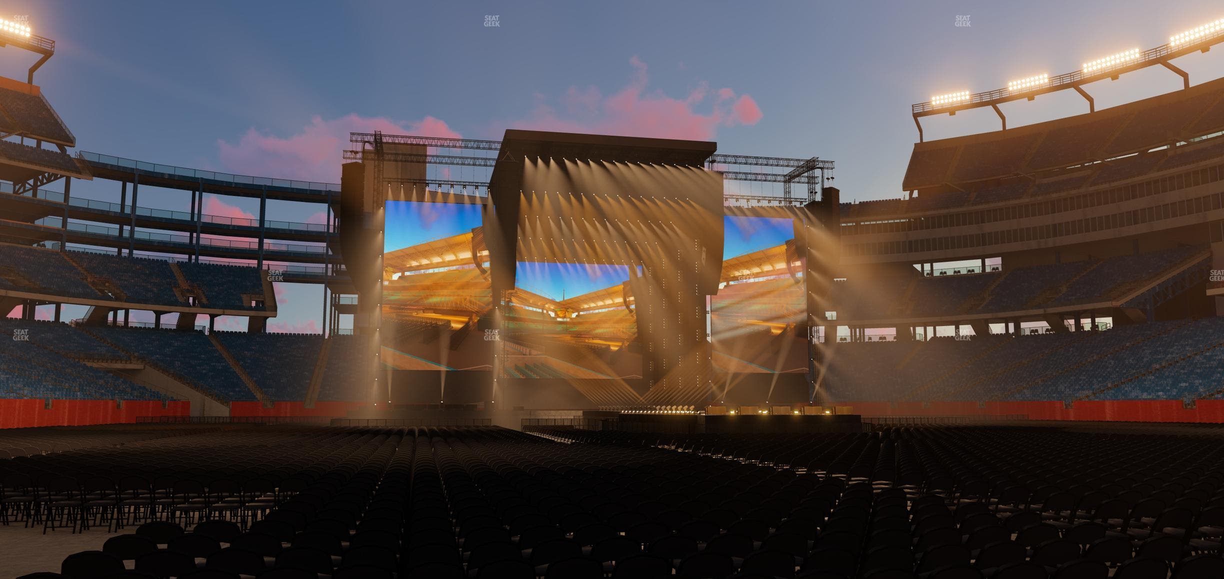 Gillette Stadium - Section Floor B 4 Seat View