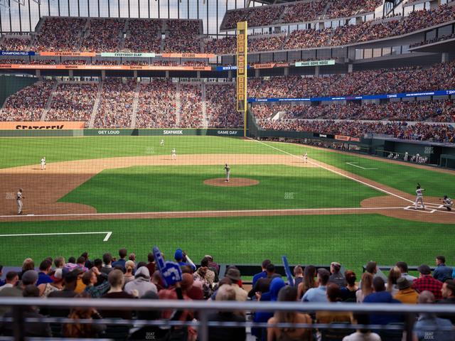 Official view from Section 9 at Globe Life Field