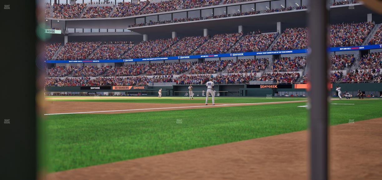 Globe Life Field - Section Dugout Club Third Base Seat View