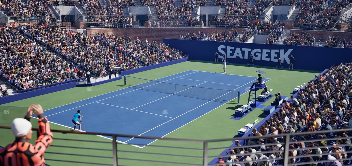 Grandstand at the Billie Jean King Tennis Center - Section 113 Seat View