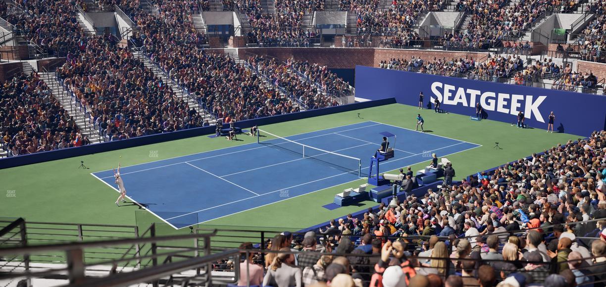 Grandstand at the Billy Jean King Tennis Center - Section 128 Seat View