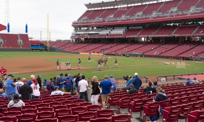 Great American Ball Park - Section Dugout Box 115 Seat View