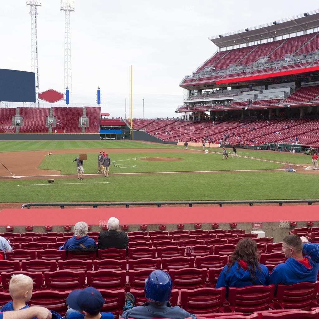 Great American Ball Park - Section Dugout Box 117 Seat View
