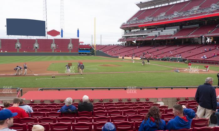 Great American Ball Park - Section Dugout Box 117 Seat View