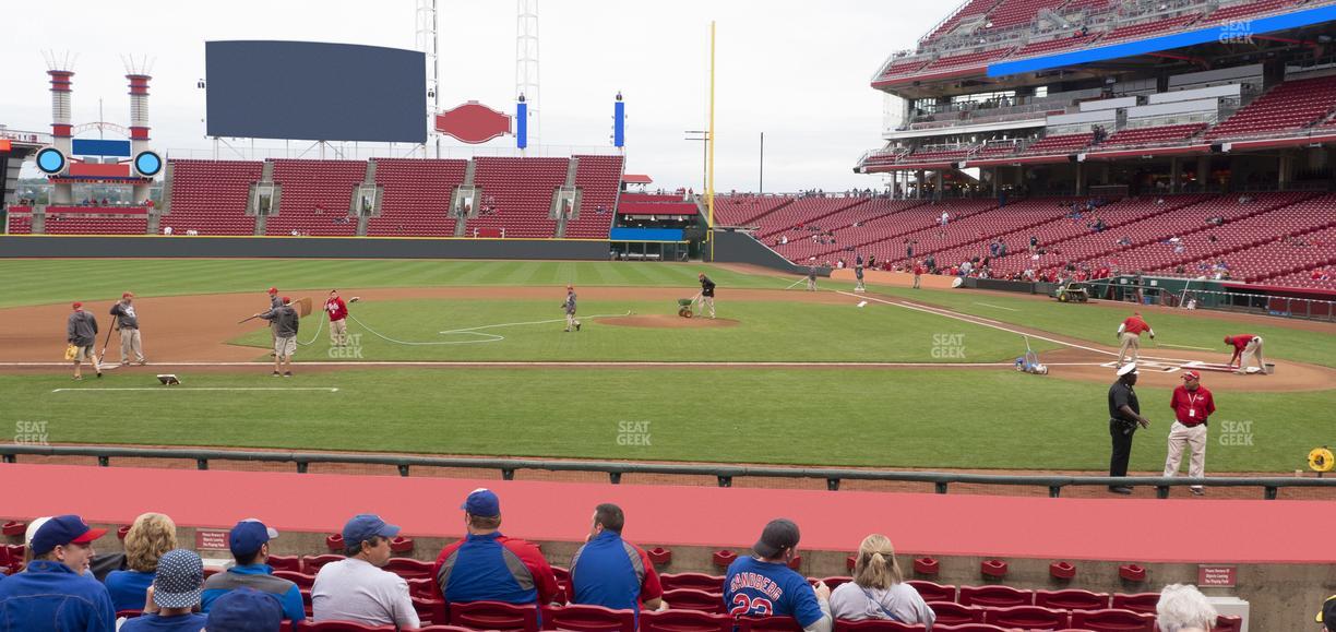 Great American Ball Park - Section Dugout Box 118 Seat View