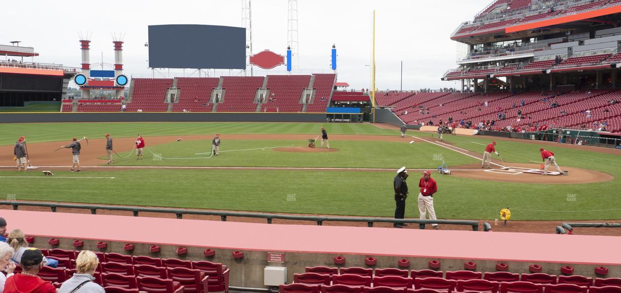 Great American Ball Park - Section Dugout Box 119 Seat View