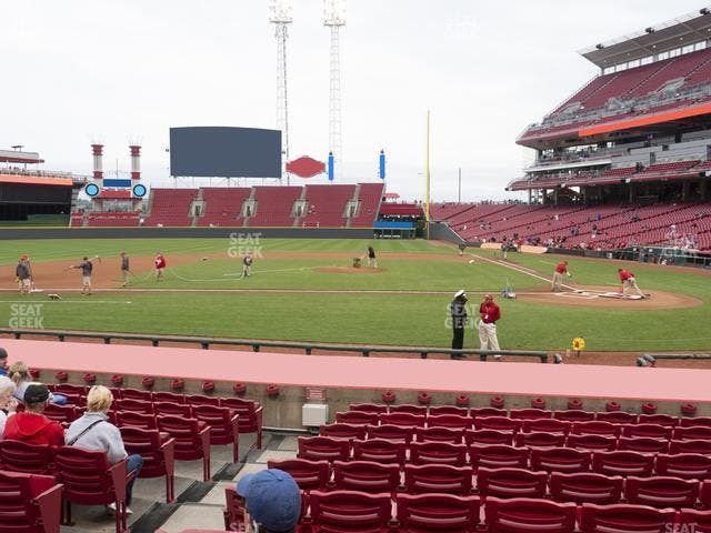 Great American Ball Park - Section Dugout Box 119 Seat View