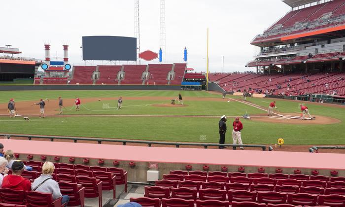 Great American Ball Park - Section Dugout Box 119 Seat View