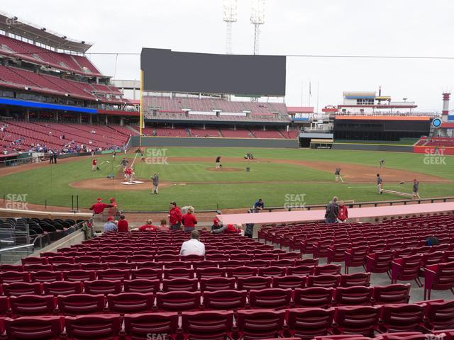 Great American Ball Park - Section Dugout Box 127 Seat View Great American Ball Park - Section Dugout Box 127 Seat View