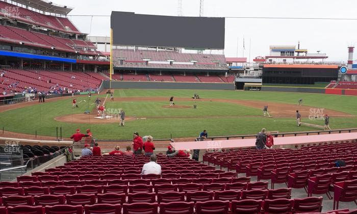 Great American Ball Park - Section Dugout Box 127 Seat View