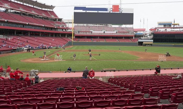 Great American Ball Park - Section Dugout Box 128 Seat View