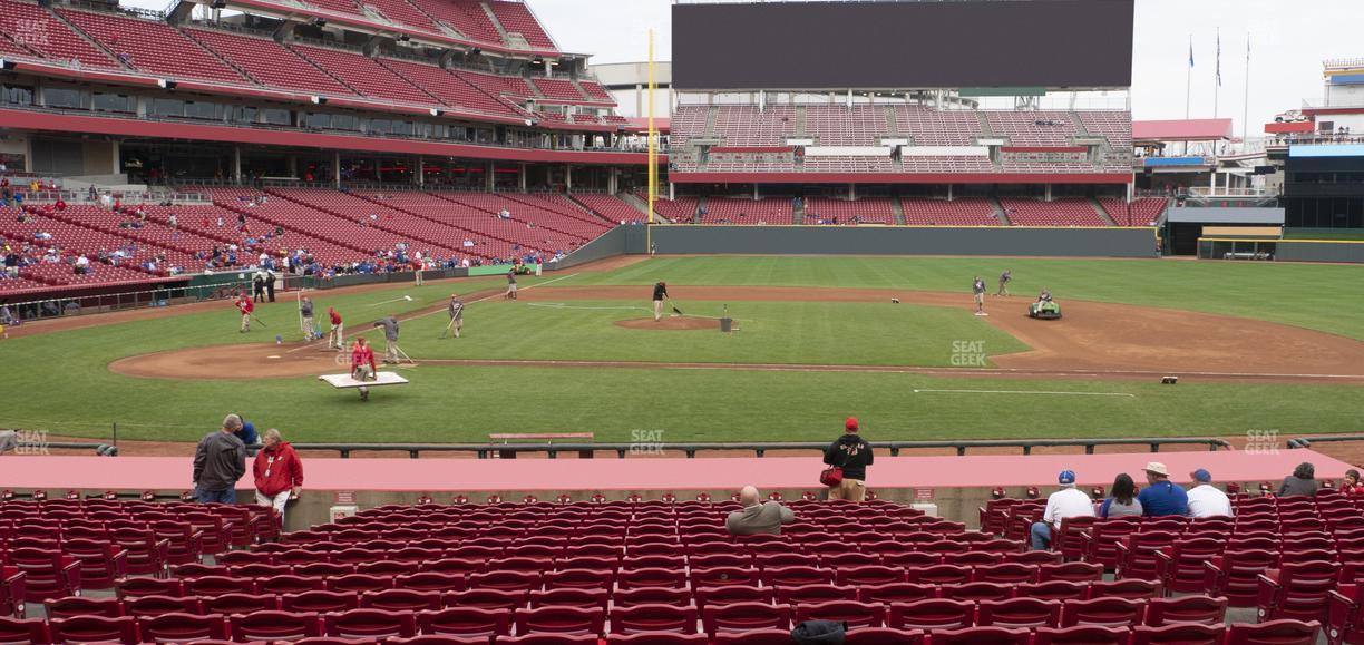 Great American Ball Park - Section Dugout Box 129 Seat View