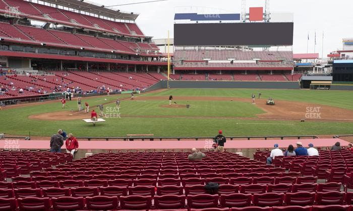 Great American Ball Park - Section Dugout Box 129 Seat View