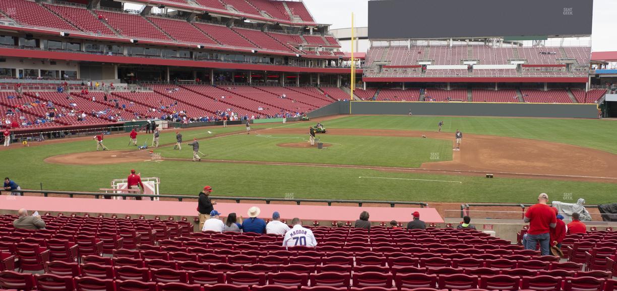 Great American Ball Park - Section Dugout Box 130 Seat View