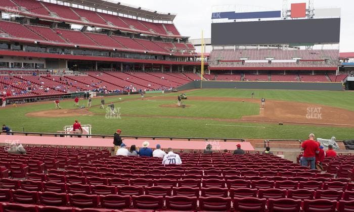 Great American Ball Park - Section Dugout Box 130 Seat View