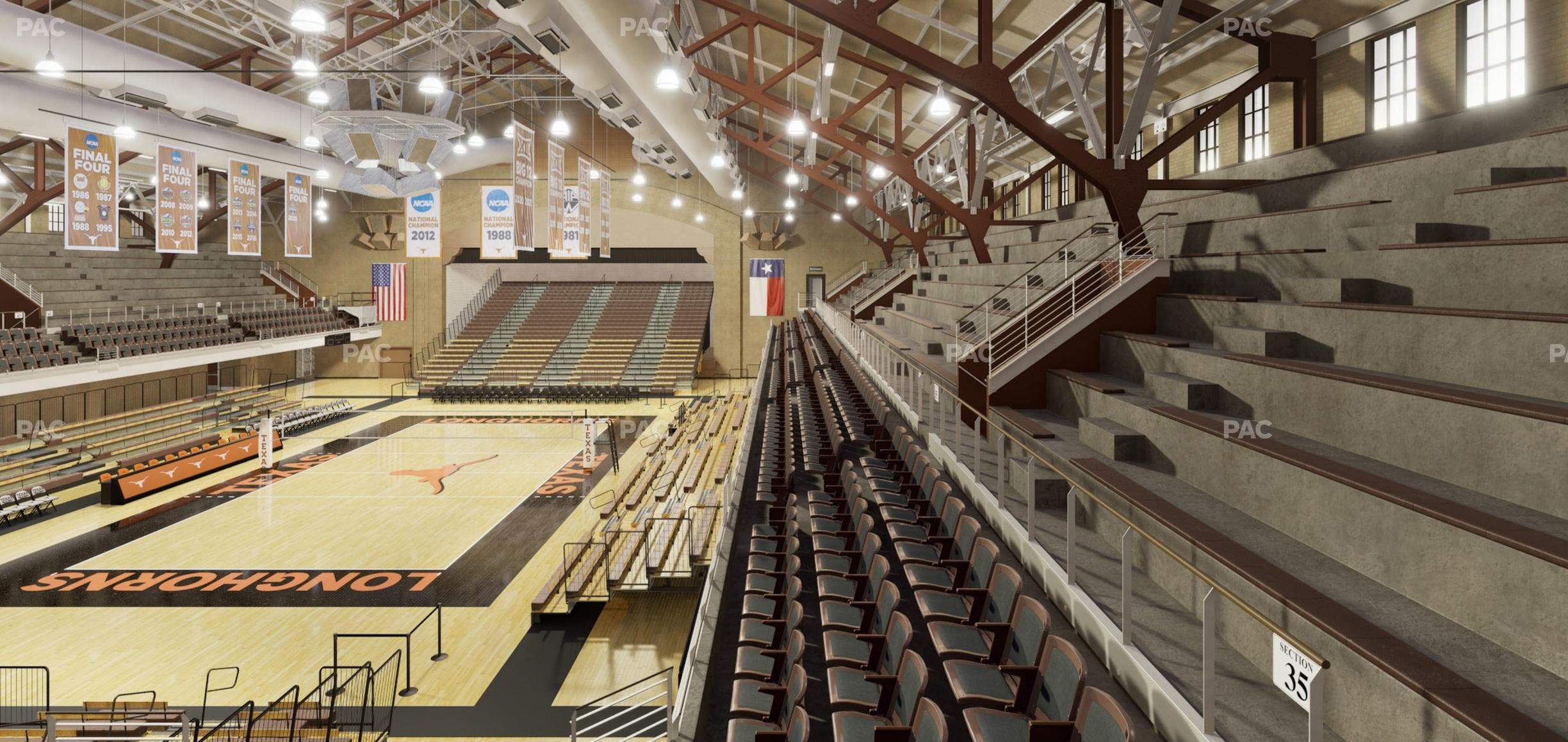 Gregory Gym - Section Bench 136 Seat View