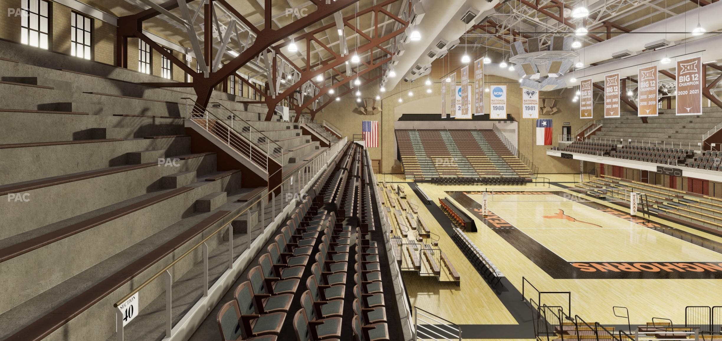 Gregory Gym - Section Bench 139 Seat View