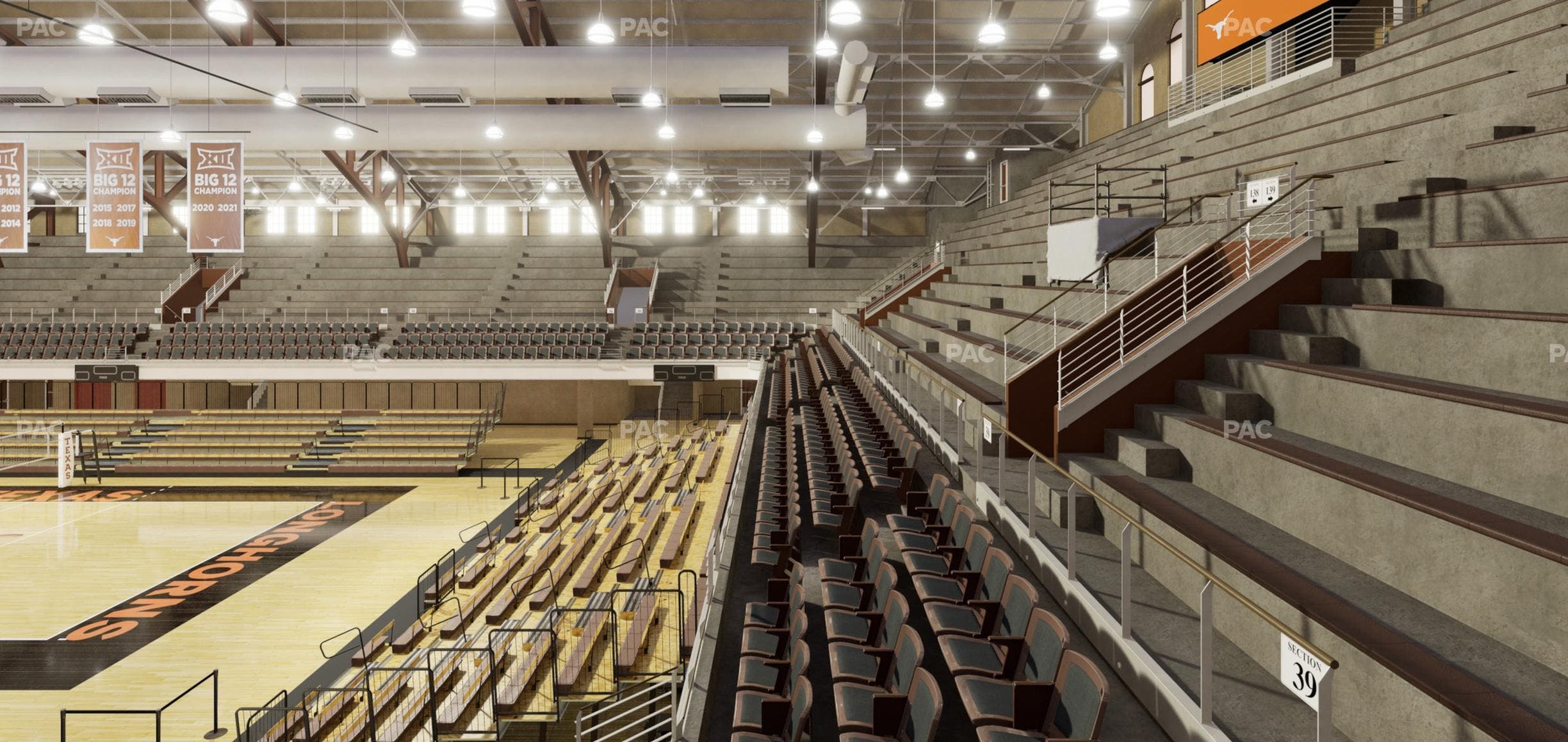 Gregory Gym - Section Bench 140 Seat View