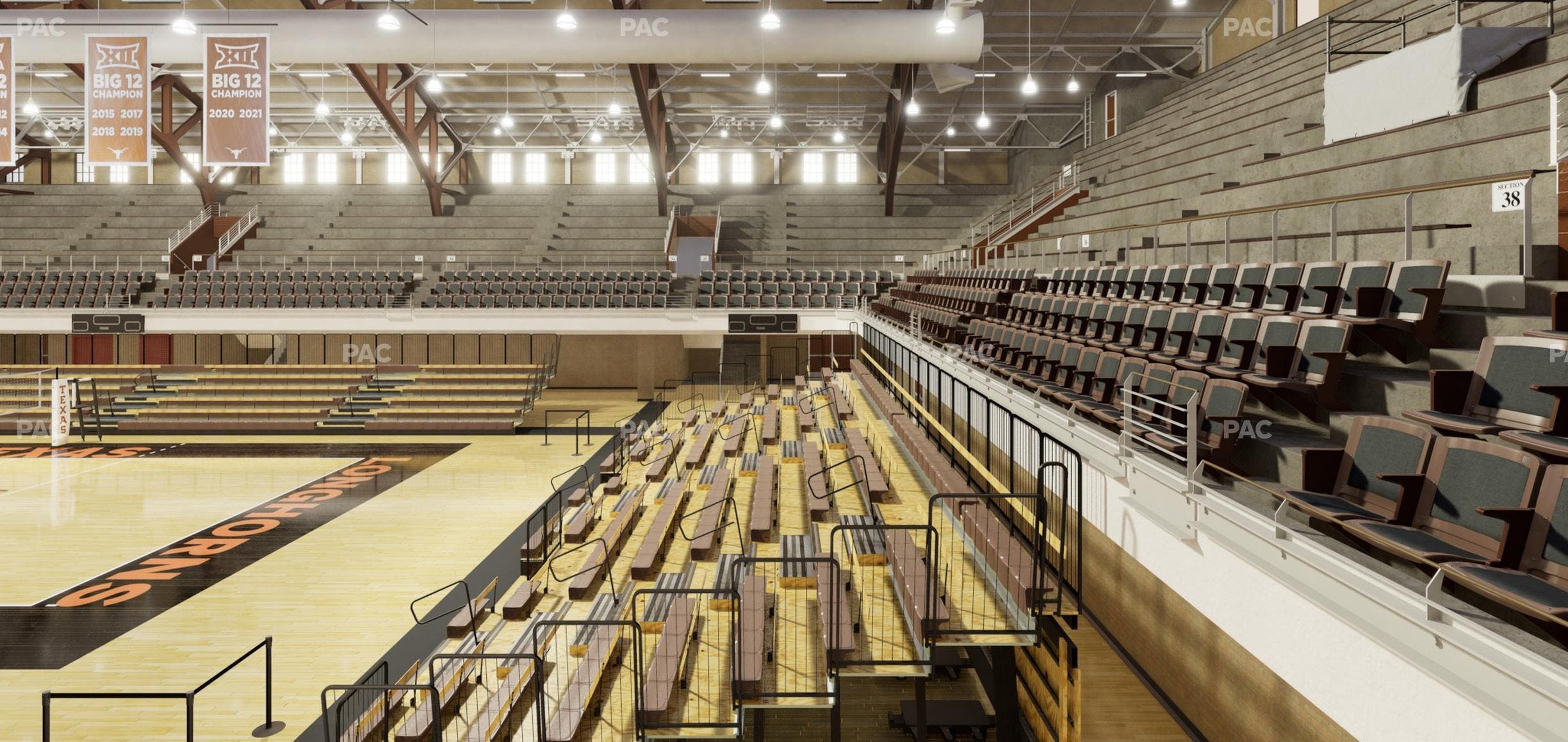 Gregory Gym - Section Chairback 40 Seat View