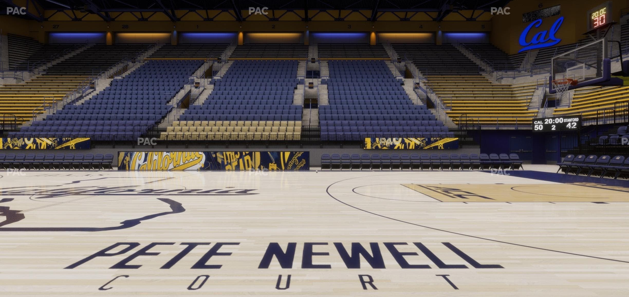 Haas Pavilion - Section Courtside 15 16 Seat View
