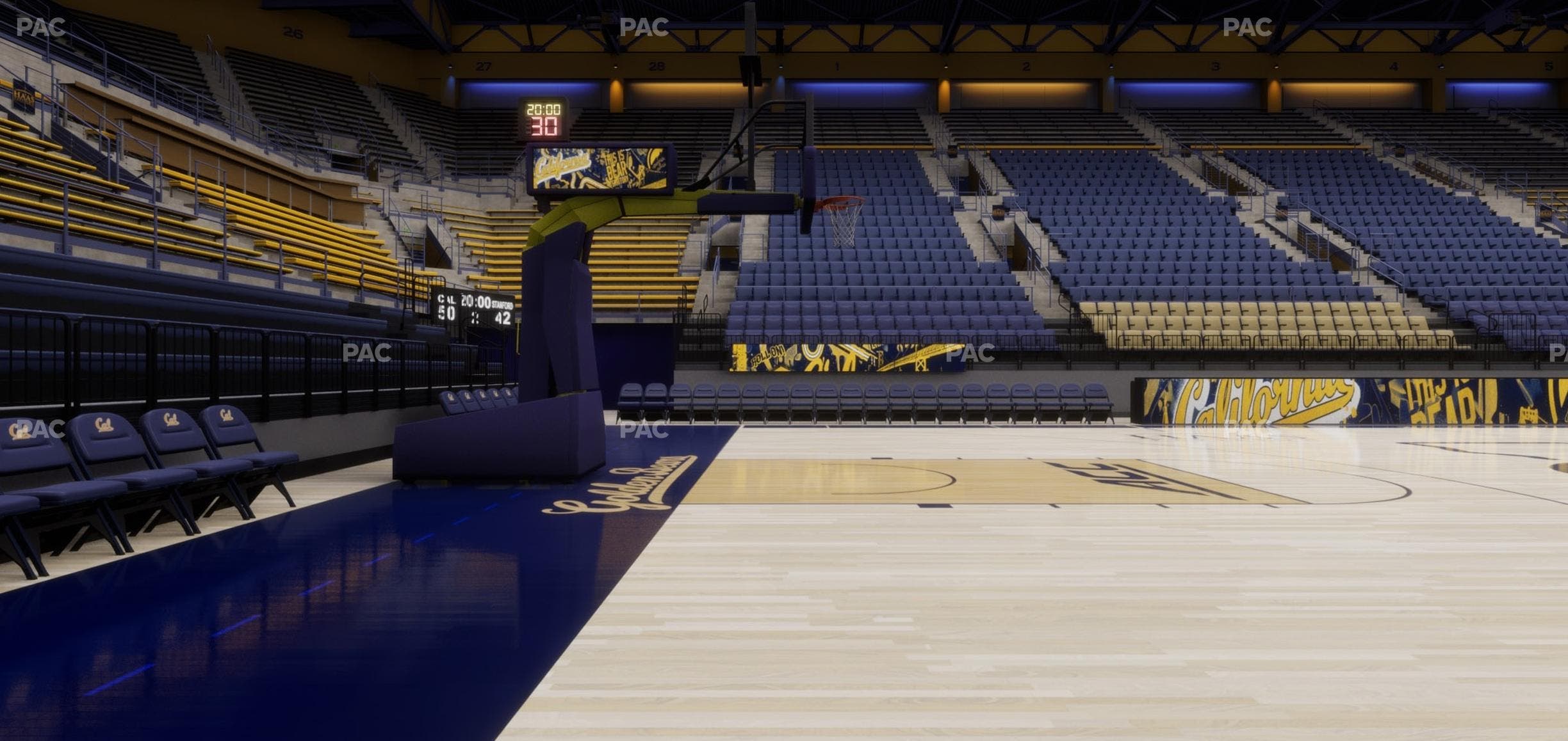 Haas Pavilion - Section Courtside 16 17 Seat View