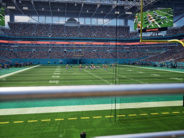 Official view from Section 105 at Hard Rock Stadium