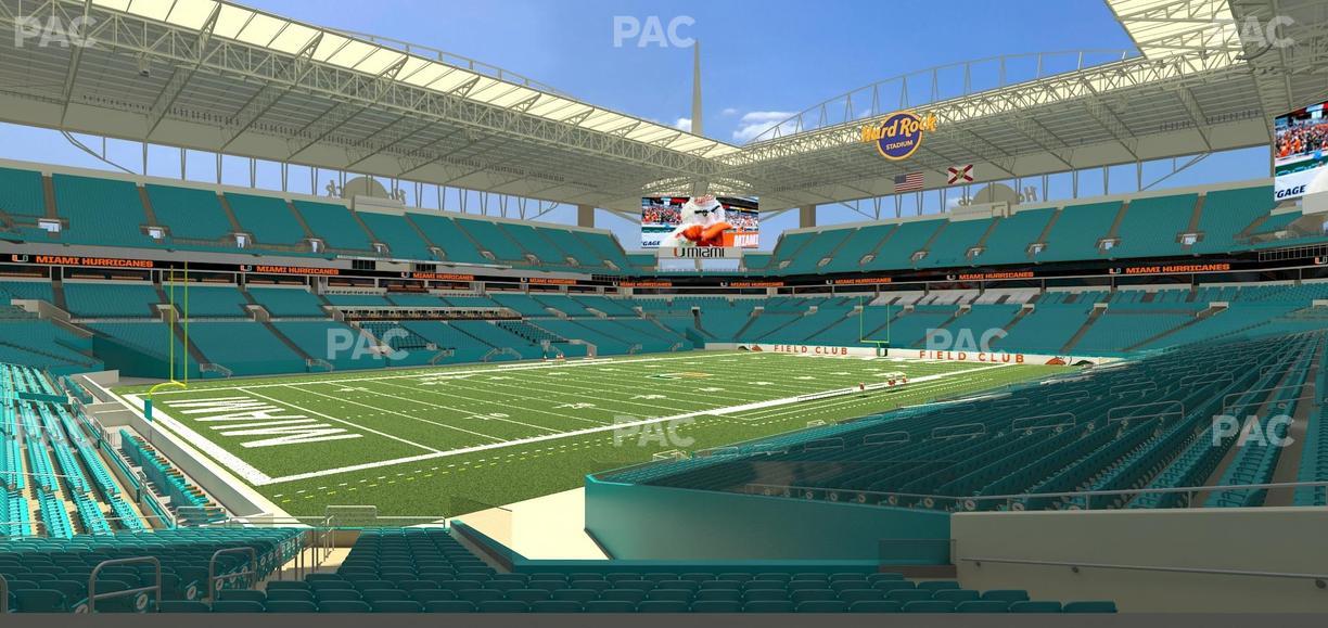 Hard Rock Stadium - Section 125 T Seat View