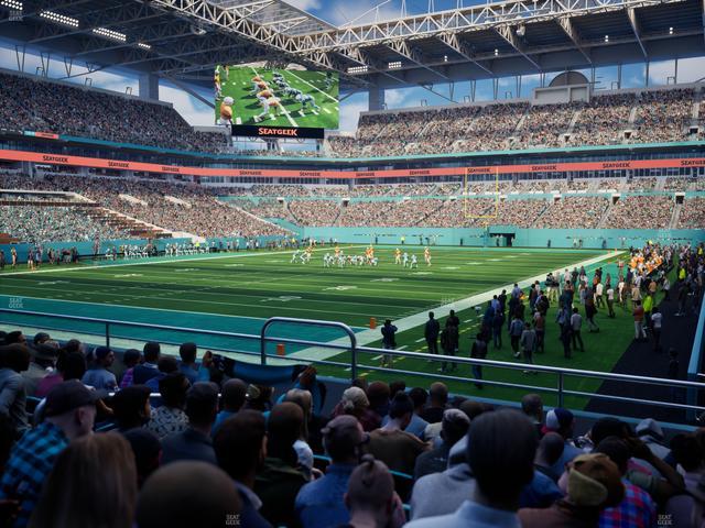 Official view from Section 129 at Hard Rock Stadium