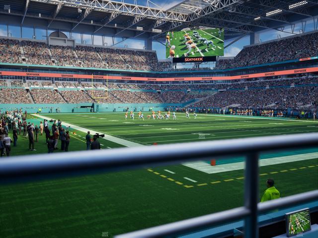 Official view from Section 135 at Hard Rock Stadium