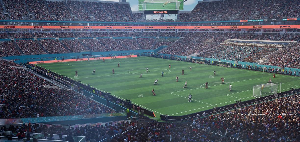 Hard Rock Stadium - Section 210 Corner Club Seat View