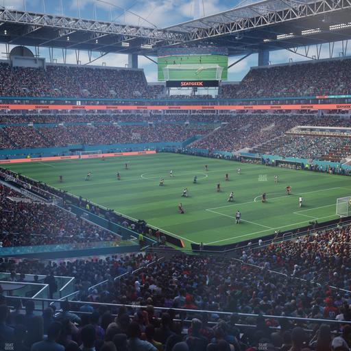 Hard Rock Stadium - Section 210 Corner Club Seat View