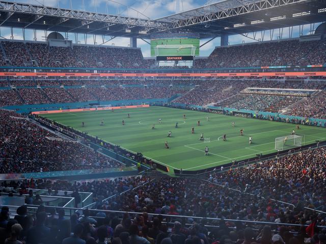 Hard Rock Stadium - Section 210 Corner Club Seat View
