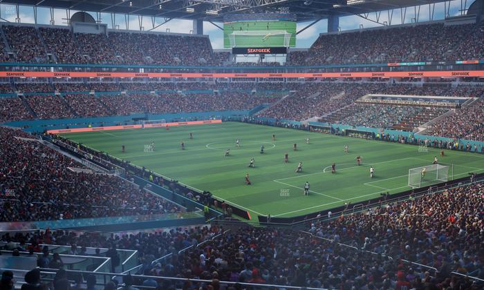 Hard Rock Stadium - Section 210 Corner Club Seat View