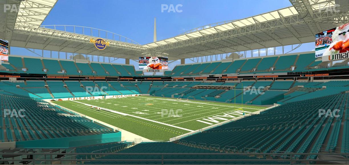 Hard Rock Stadium - Section 210 Seat View