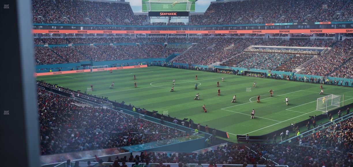 Hard Rock Stadium - Section 211 Corner Club Seat View