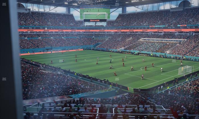 Hard Rock Stadium - Section 211 Corner Club Seat View