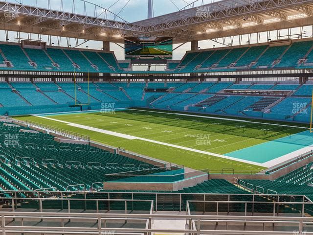 Hard Rock Stadium - Section 211 Corner Club Seat View