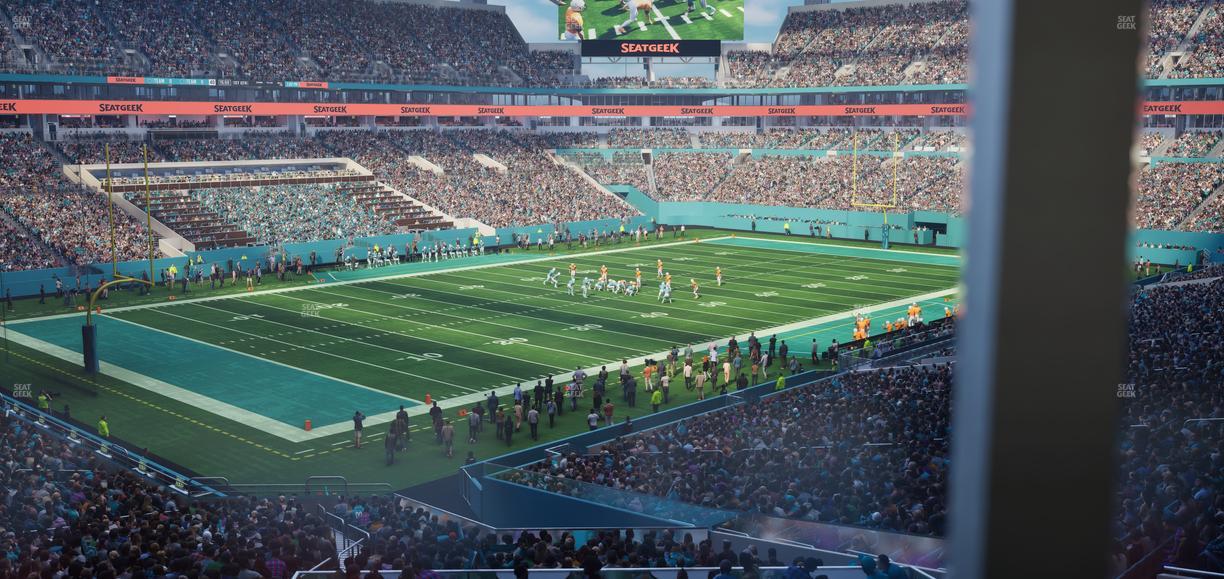 Hard Rock Stadium - Section 225 Corner Club Seat View