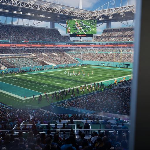 Hard Rock Stadium - Section 225 Corner Club Seat View
