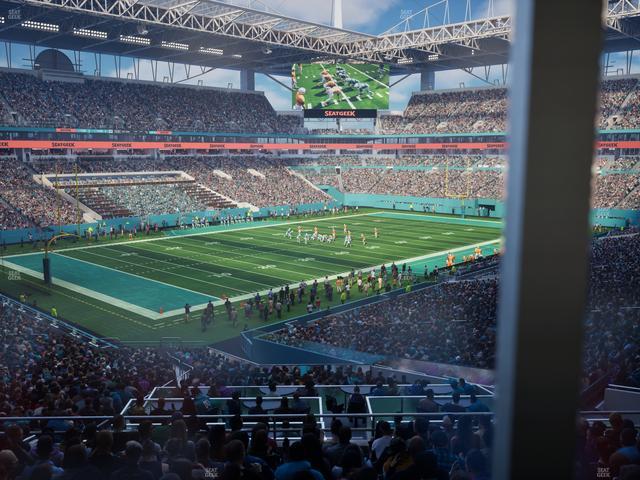 Official view from Section 225 Corner Club at Hard Rock Stadium