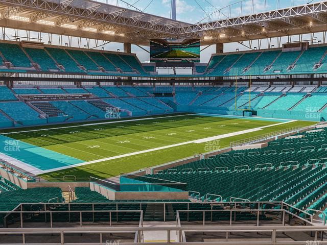 Hard Rock Stadium - Section 225 Corner Club Seat View