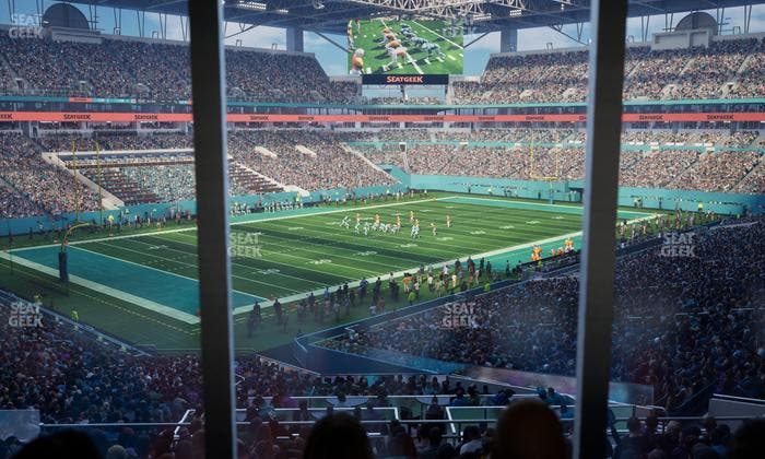 Hard Rock Stadium - Section 225 Corner Club Seat View