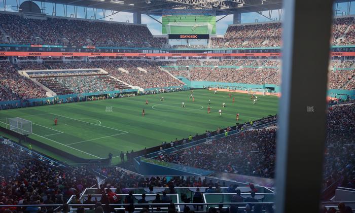 Hard Rock Stadium - Section 225 Corner Club Seat View